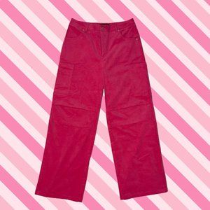 Hot Pink Akira Straight leg Baggy Corduroy pants New With Tags